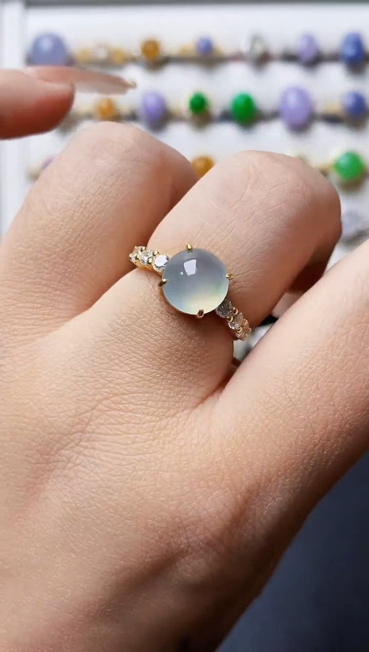 银S925镶嵌戒指翡翠1071