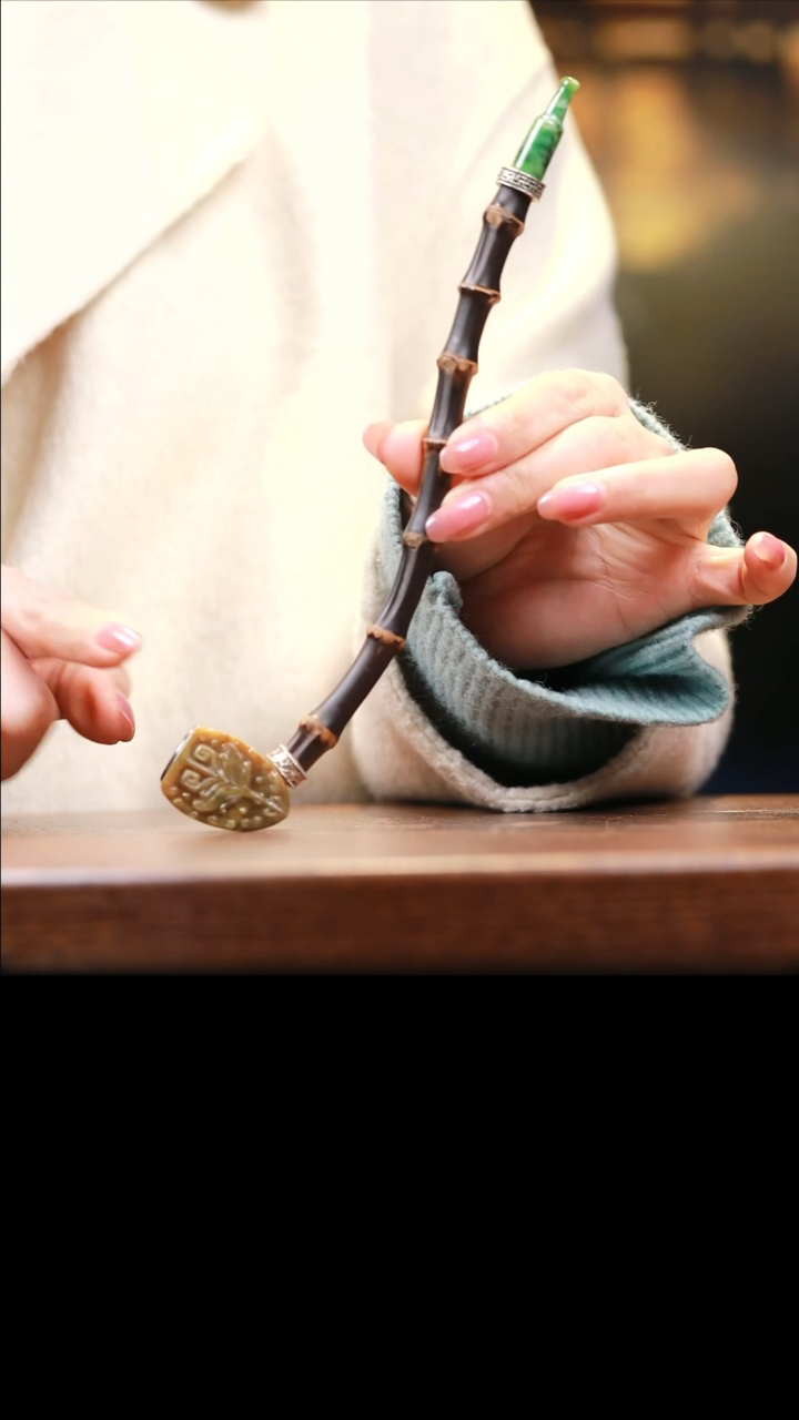 【闪购商品】定制翡翠未镶嵌翡翠烟斗