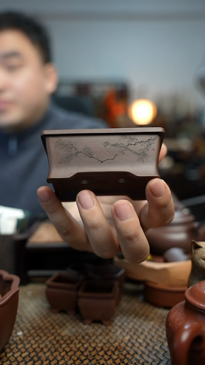 紫砂花盆B*t長木軒精品紫砂