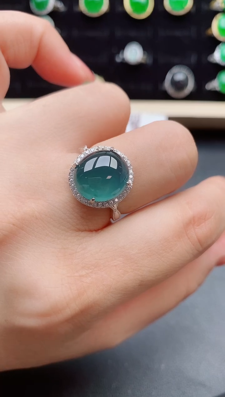 【闪购商品】翡翠戒指银S925镶嵌5080850