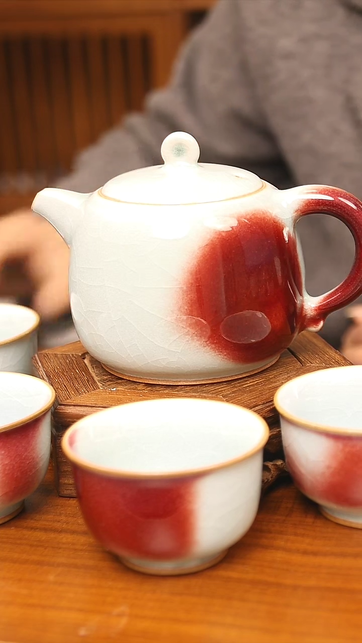 【闪购商品】瓷片钧尚源钧瓷一壶四杯