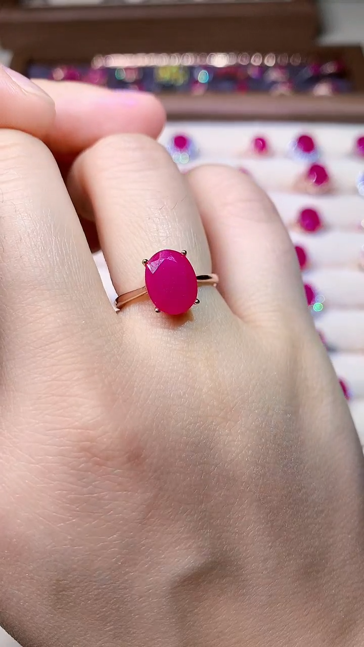 【闪购商品】红宝石戒指银S925镶嵌0000