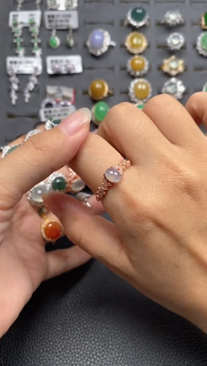 【闪购商品】翡翠戒指银S925镶嵌1111