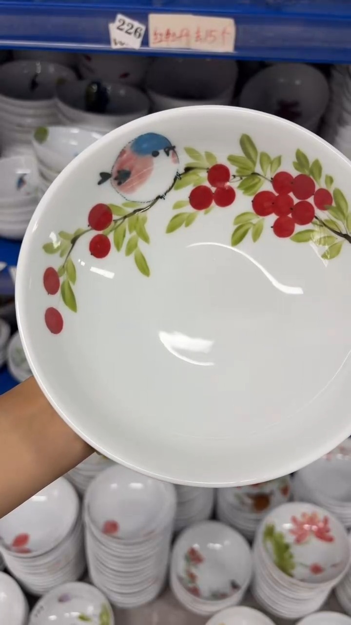 瓷片景德镇高温陶瓷食品级手绘釉中彩-大胖碗