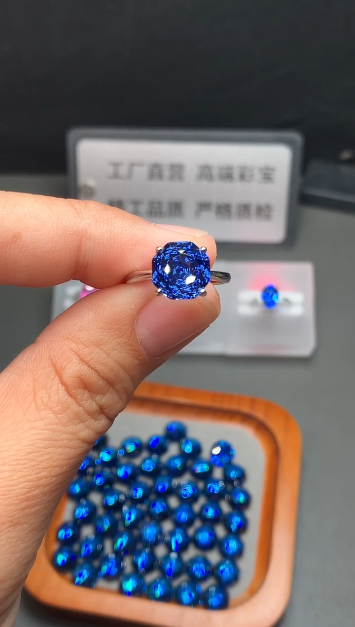 银S925镶嵌戒指托帕石111