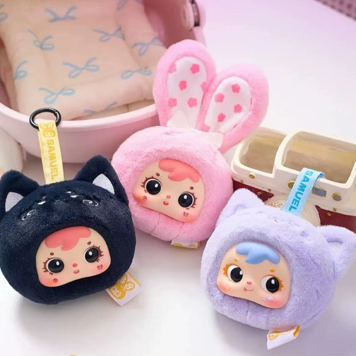 【拆盒】三小毛mimi毛绒公仔盲盒手办