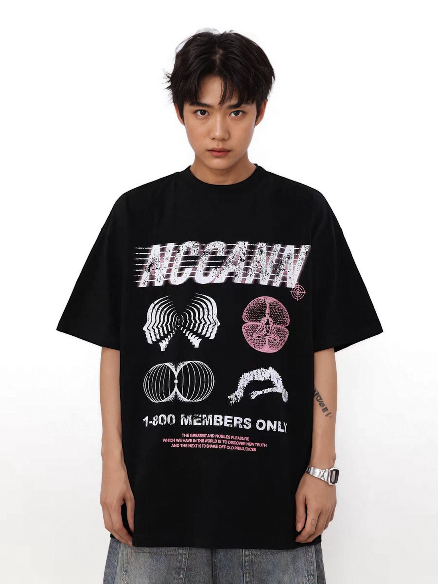 美式高街设计感复古印花男装短袖t恤夏季情侣休闲潮流百搭1121