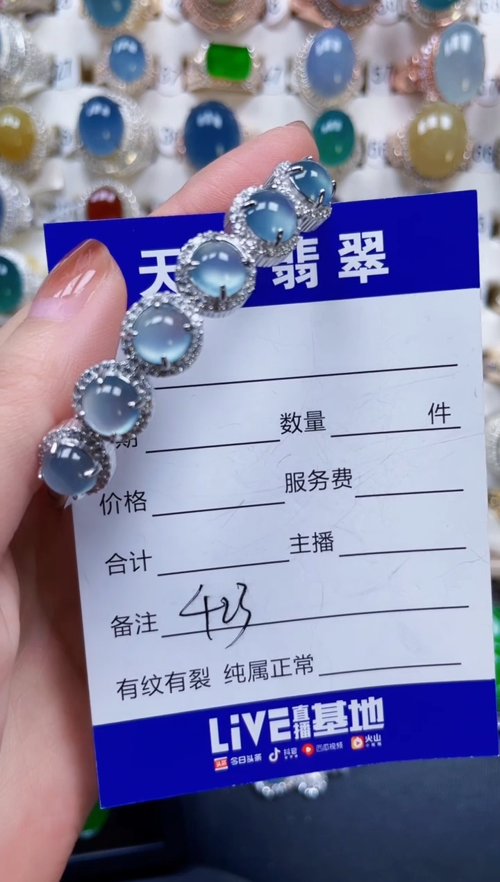 银S925镶嵌手镯翡翠423