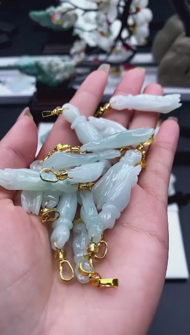 【闪购商品】翡翠颈饰未镶嵌天然缅甸A货翡翠随机发一件