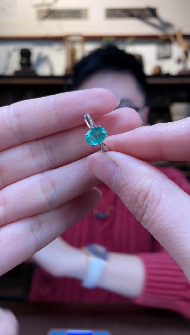 【闪购商品】祖母绿戒指18K金镶嵌18K金祖母绿戒指CBGF