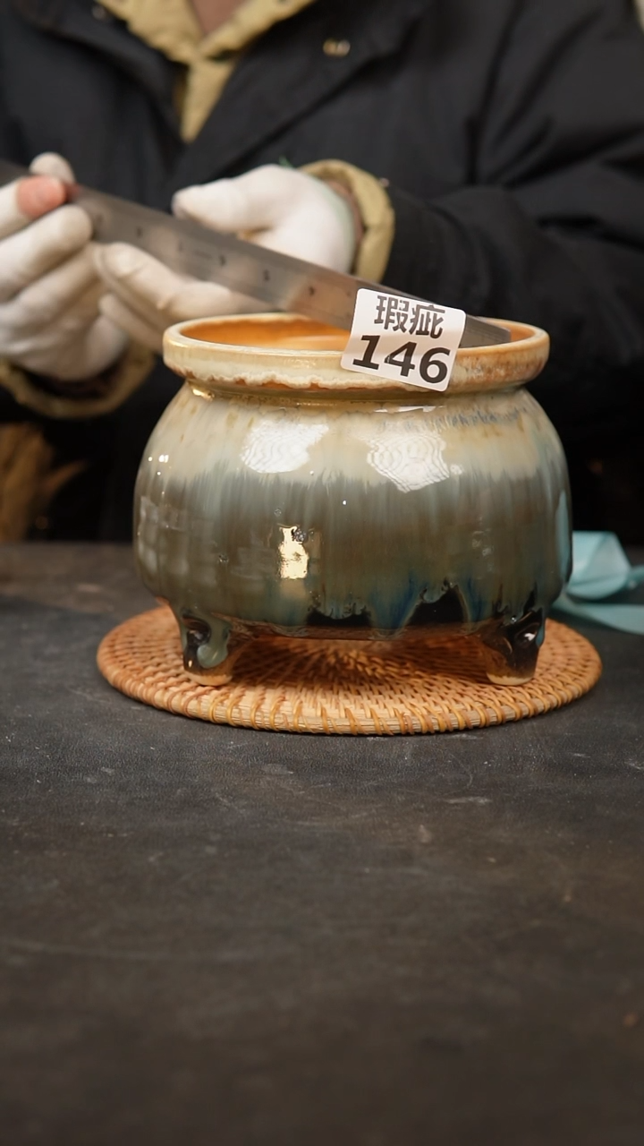 【闪购商品】瓷片146泥泥手工花盆