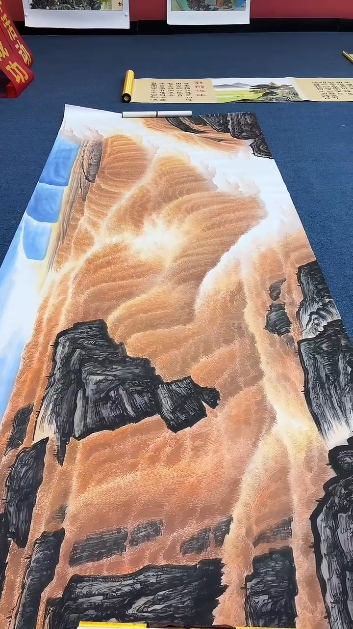 书法刘华亮黄河巨幅