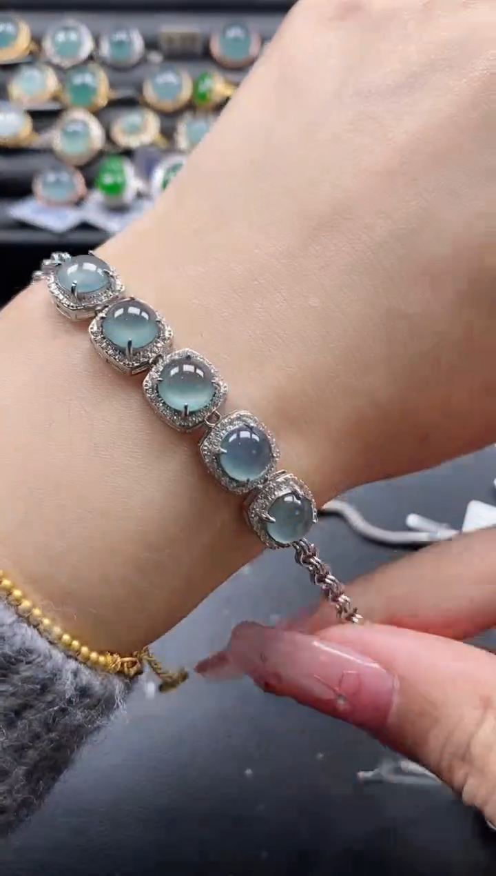 【闪购商品】翡翠戒指银S925镶嵌1111