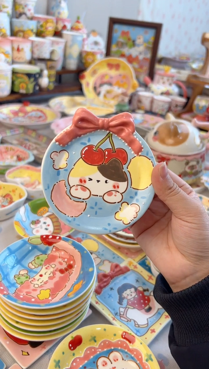 摆件陶景德镇陶瓷手绘微瑕