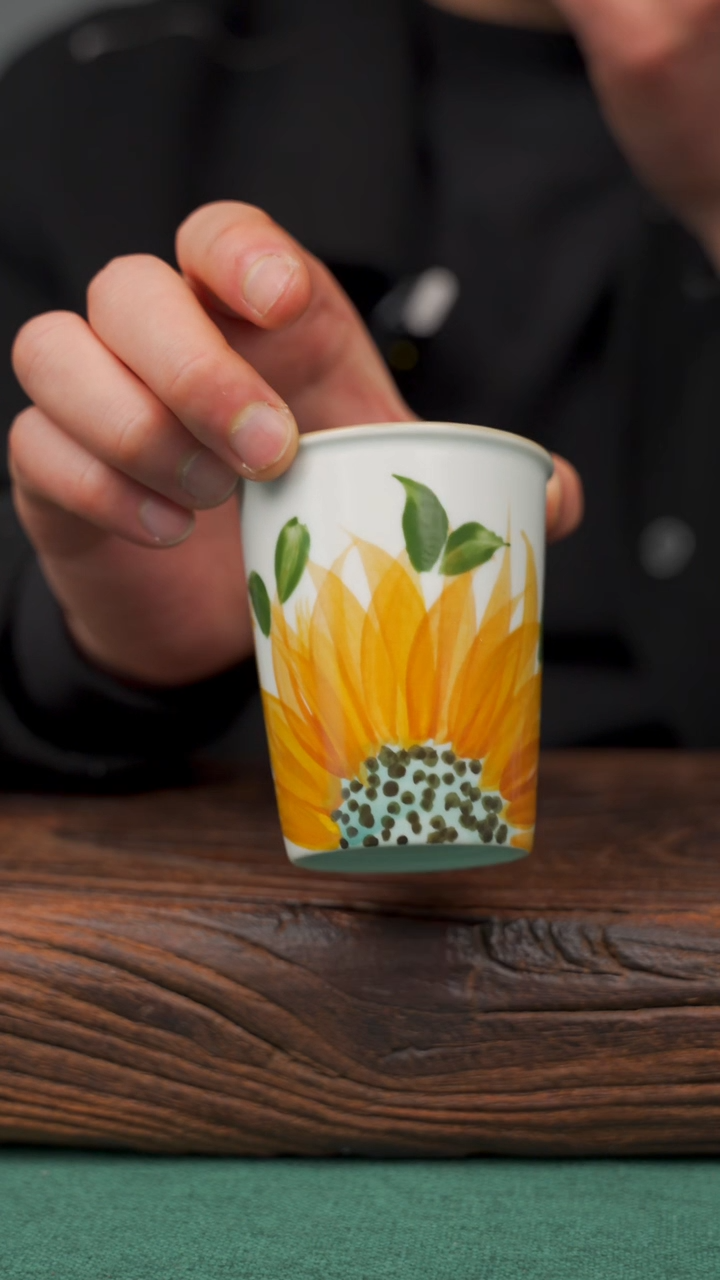 【闪购商品】瓷片2寻一缕瓷香杯釉下手工手绘瓷器