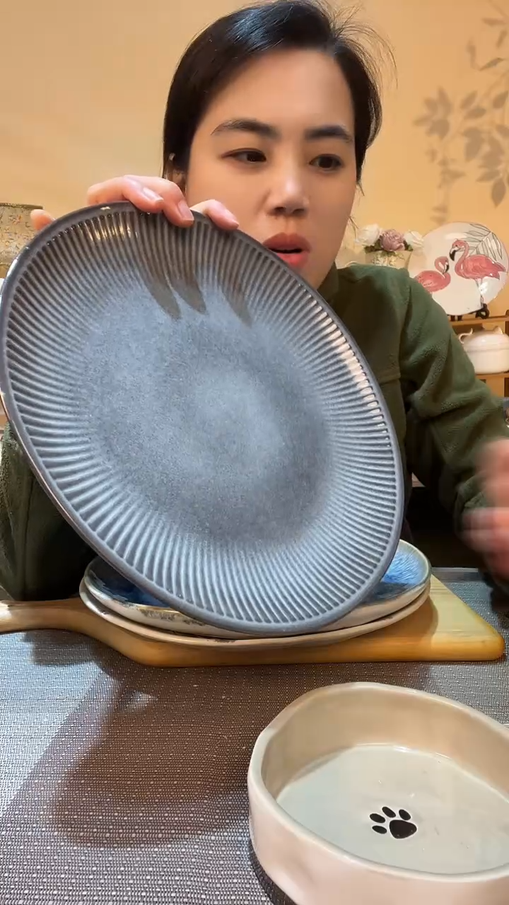 【闪购商品】瓷片10.5英寸复古盘 微瑕介意勿拍