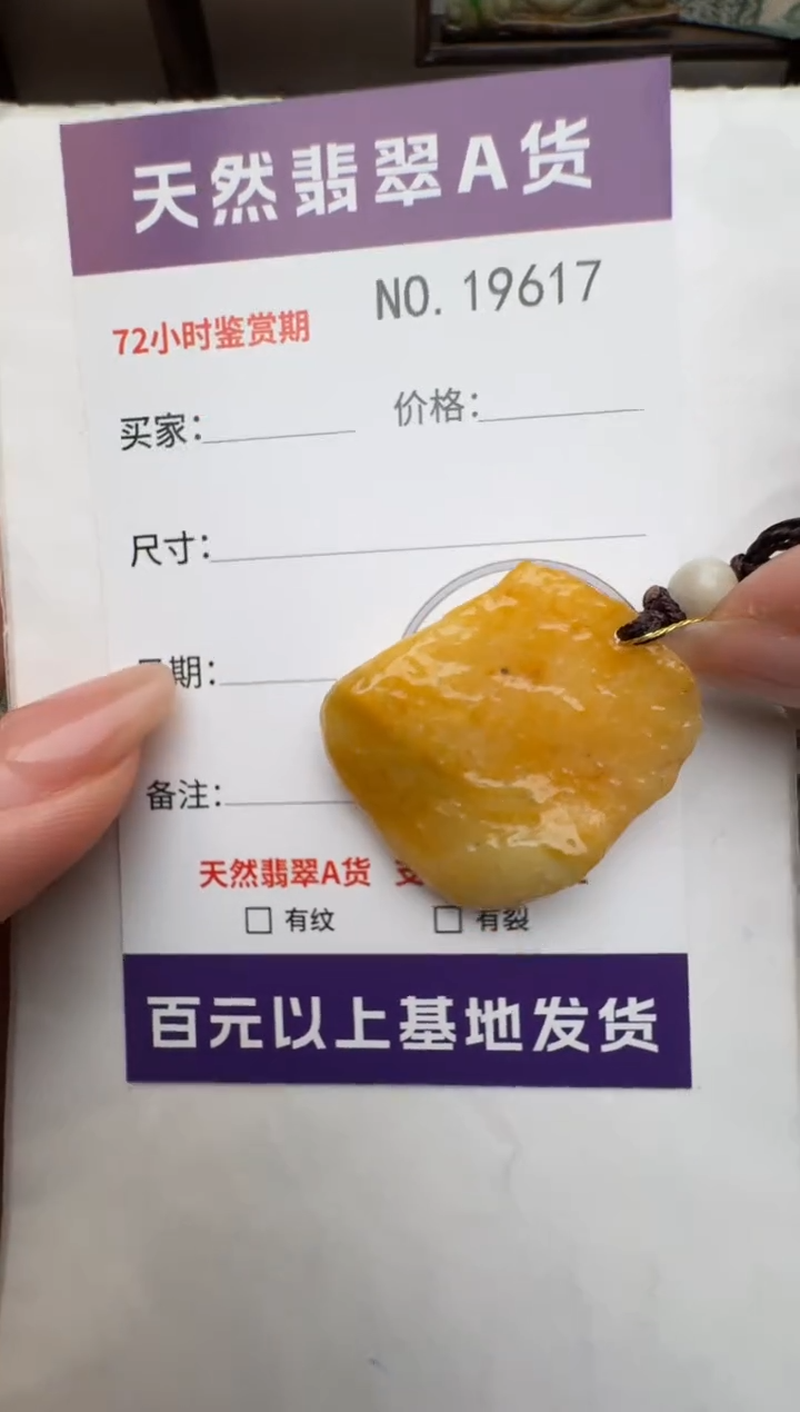 【闪购商品】翡翠颈饰未镶嵌原石19617