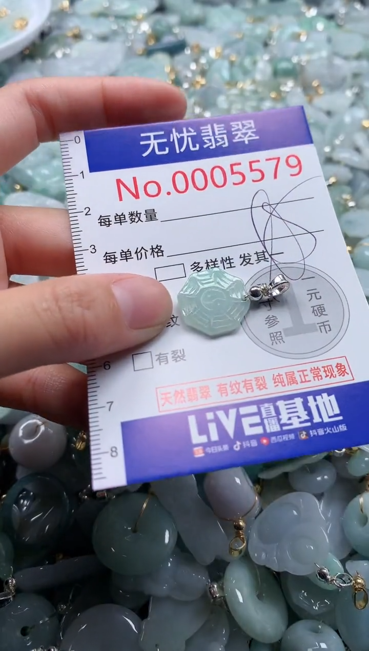 翡翠未镶嵌吊坠(不含链)5579