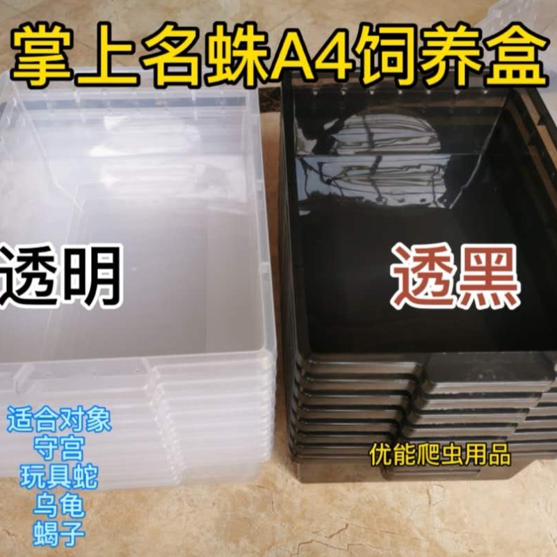 A4爬宠饲养盒PVC爬柜掌上名蛛A4盒豹纹守宫抽屉玩具蛇抽拉盒a3