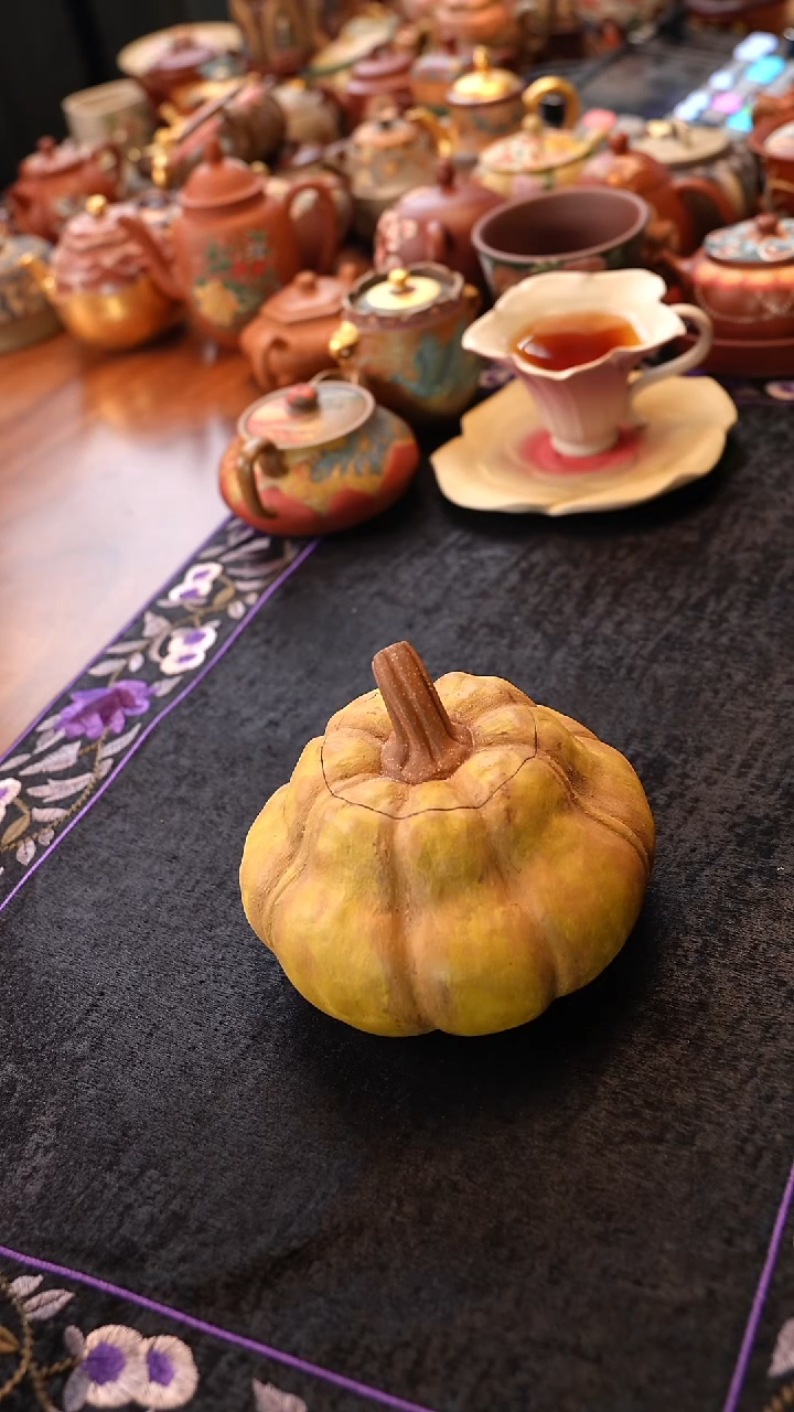 茶壶紫砂南瓜茶罐