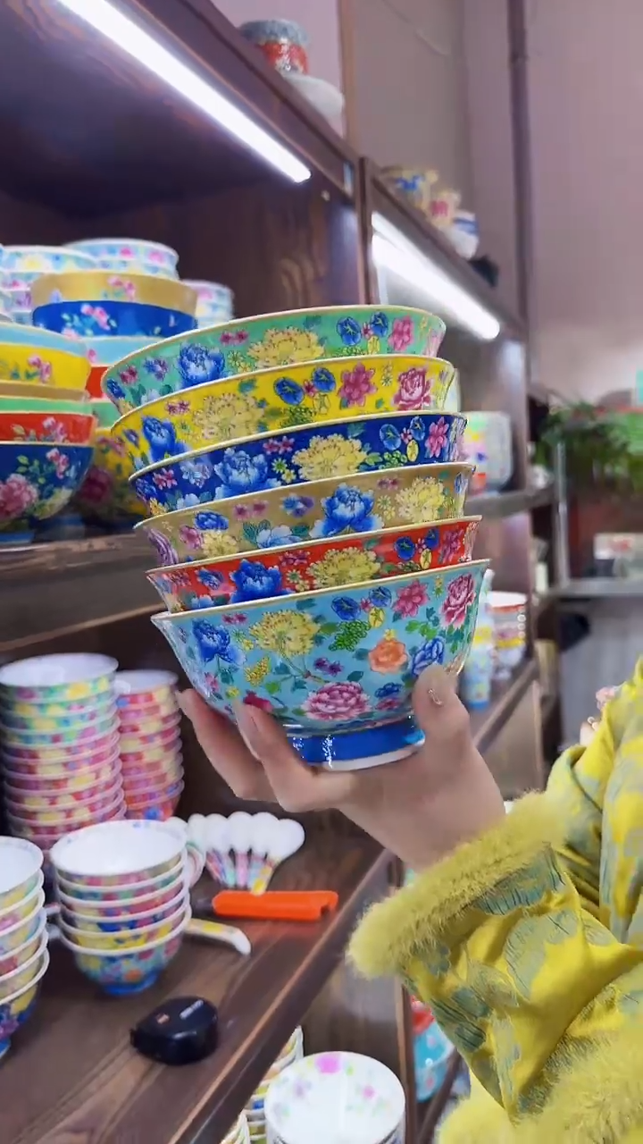 瓷片6英寸面碗6个景德镇陶瓷