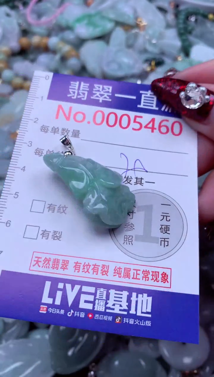 吊坠(不含链)未镶嵌翡翠5460