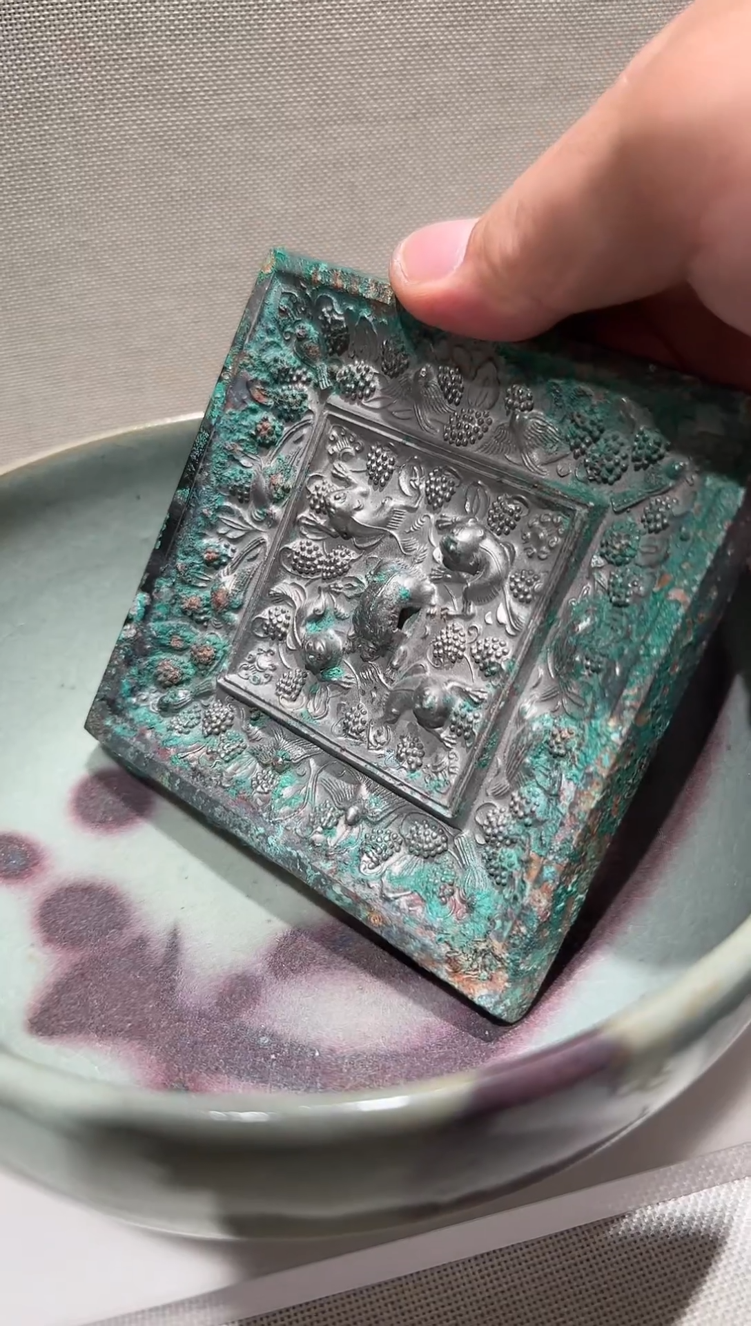 瓷片钧窑瓷器杯子摆件