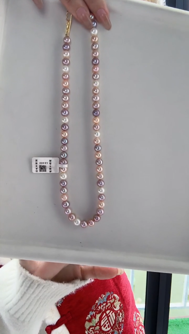 【闪购商品】淡水珍珠颈饰未镶嵌X0032  7-8（糖果链多样性发一）
