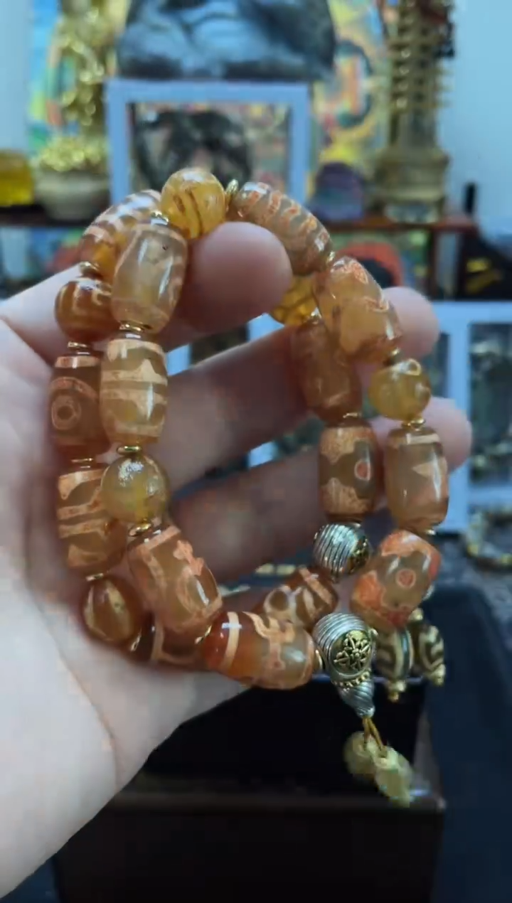 未镶嵌多宝手串玛瑙/玉髓颜色图案多样性随机发一条