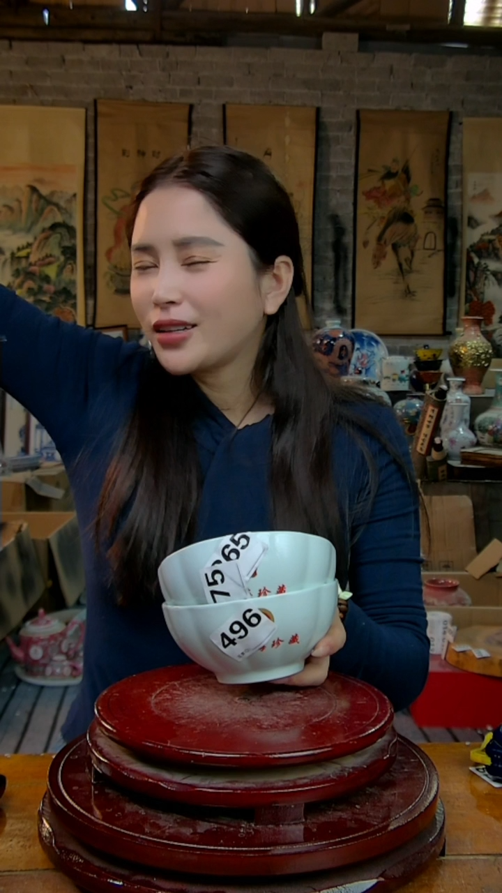 摆件陶稀土果南瓜碗一对