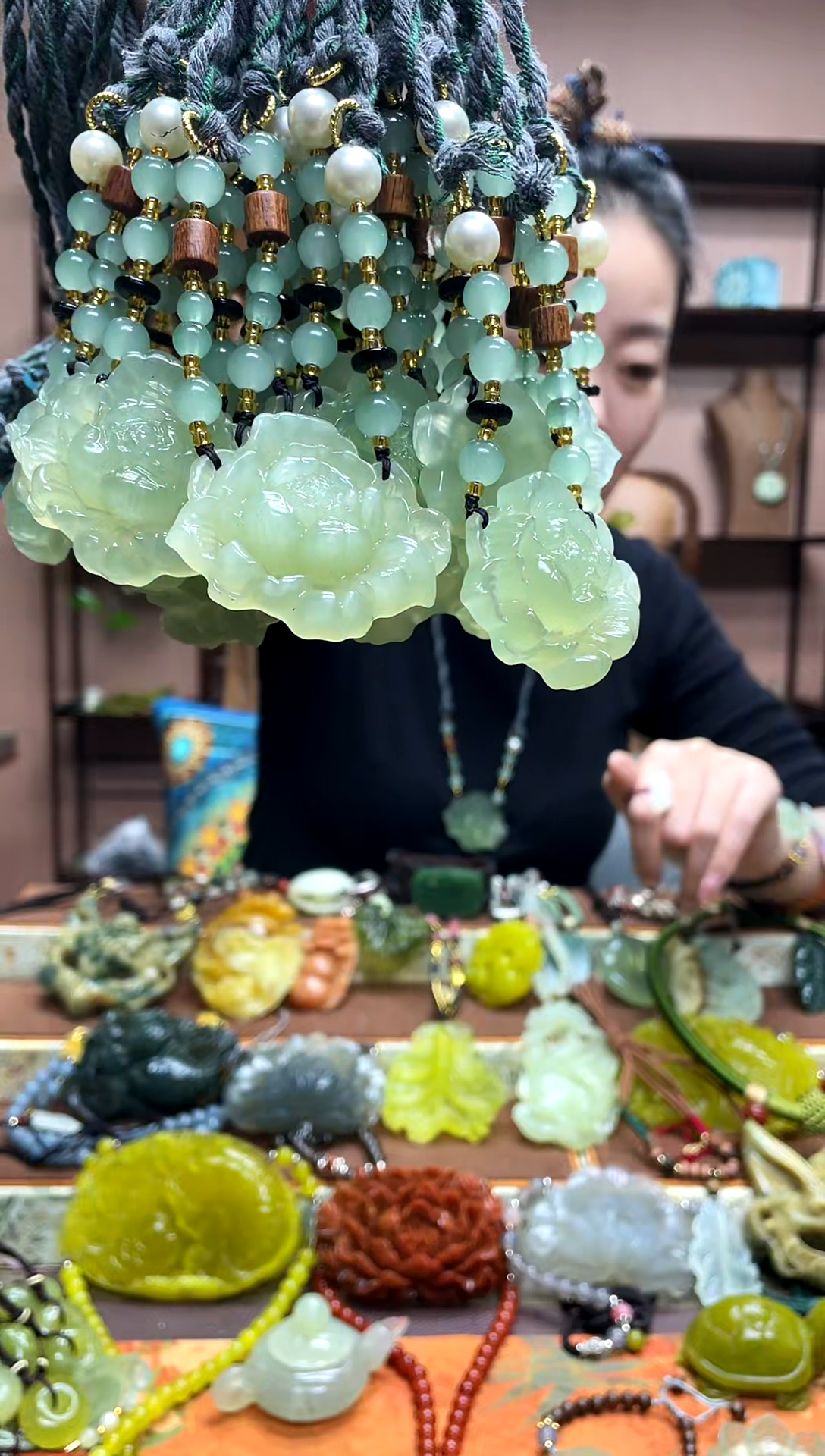 未镶嵌岫玉吊坠多样性发货发其中之一