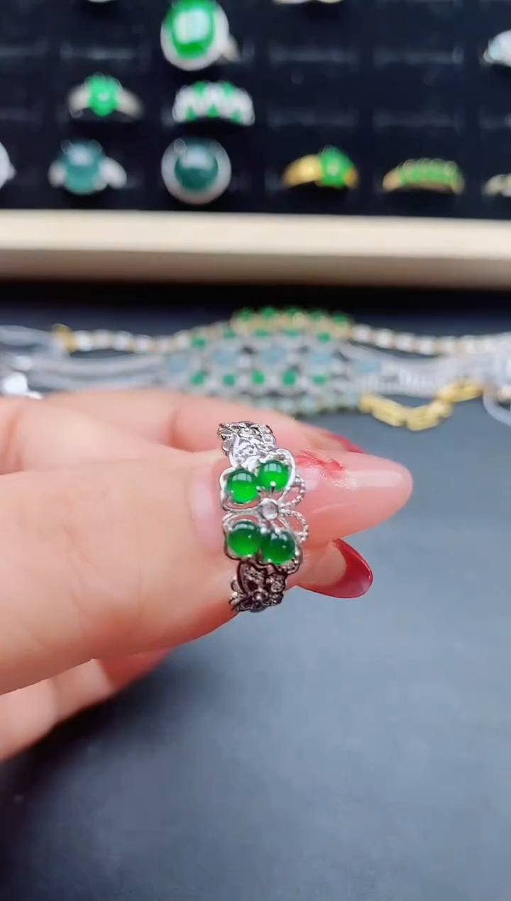 【闪购商品】翡翠戒指银S925镶嵌321321