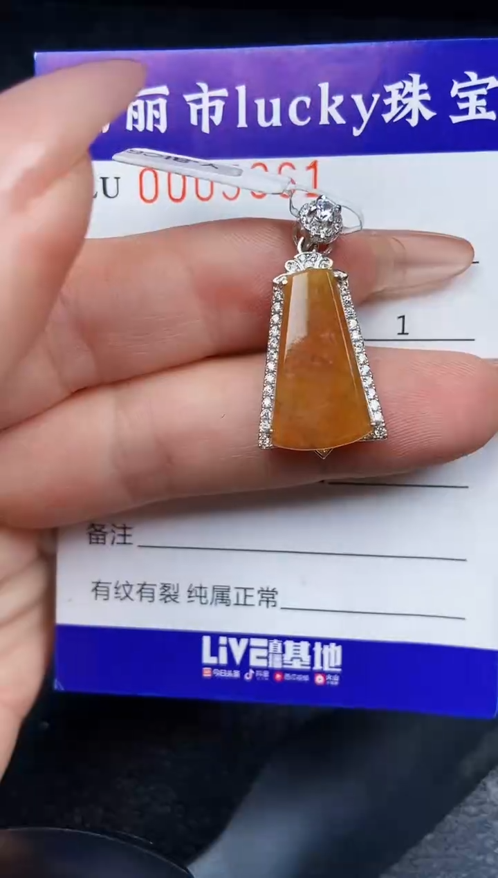 翡翠银S925镶嵌颈饰5361