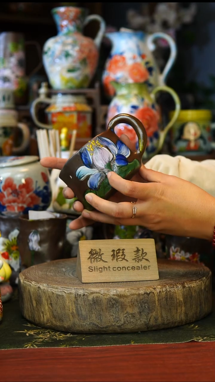 陶瓷85景德镇手工手绘釉下彩