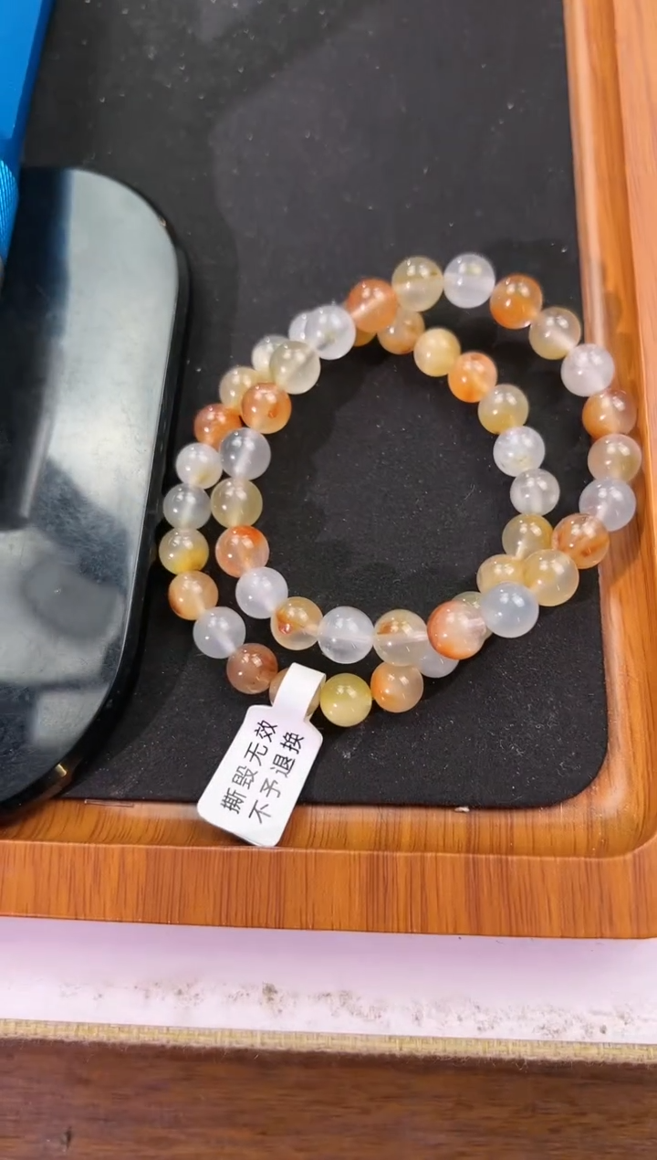 【闪购商品】发晶手串未镶嵌8mm彩兔毛 （多样性发其一）