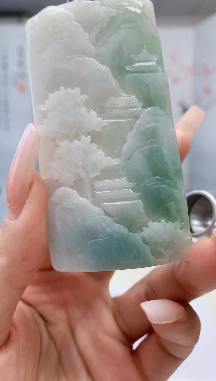 【闪购商品】定制翡翠未镶嵌1502lr-毛货挂件26