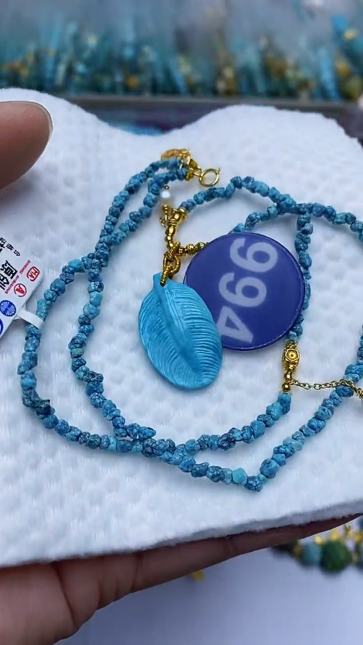 【闪购商品】绿松石项链银S925镶嵌994
