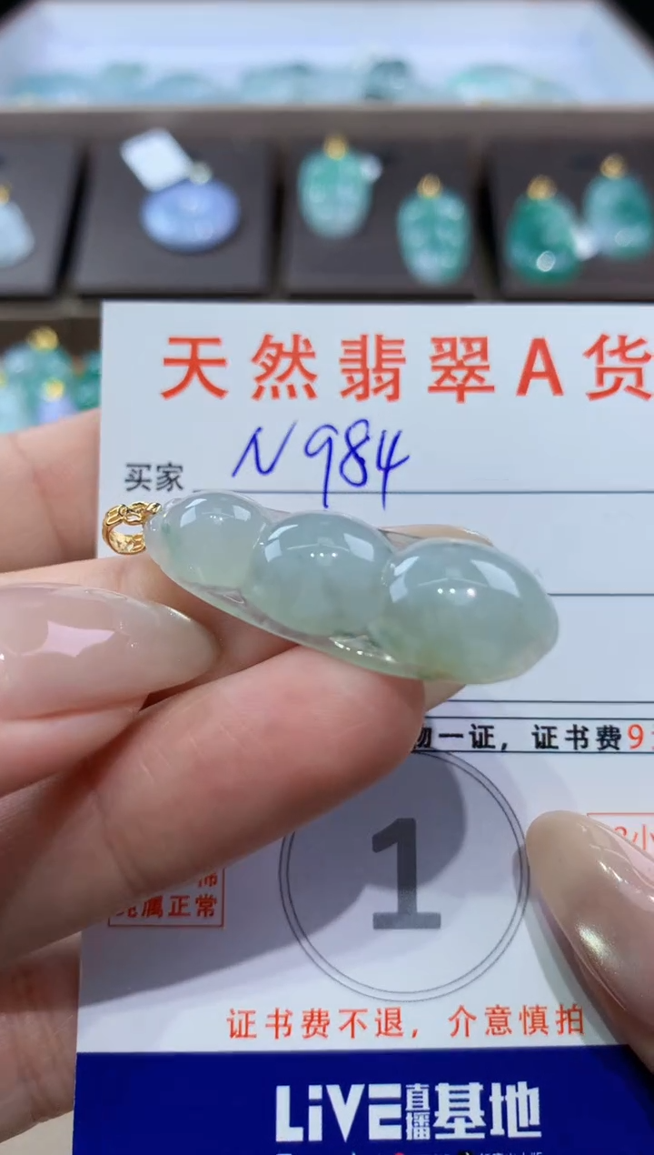 颈饰未镶嵌翡翠天然缅甸翡翠A货挂件 