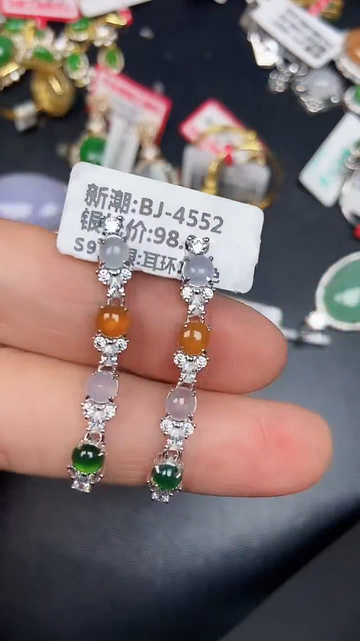 银S925镶嵌戒指翡翠2110