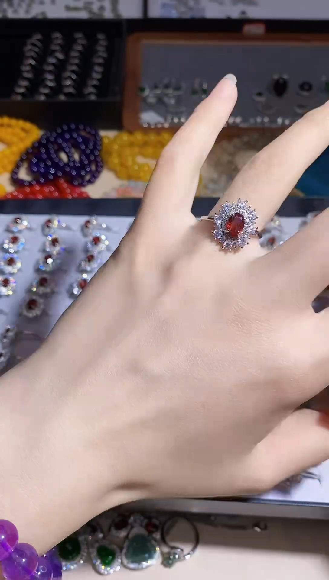 【闪购商品】石榴石戒指合金多样性 发其一  【32】