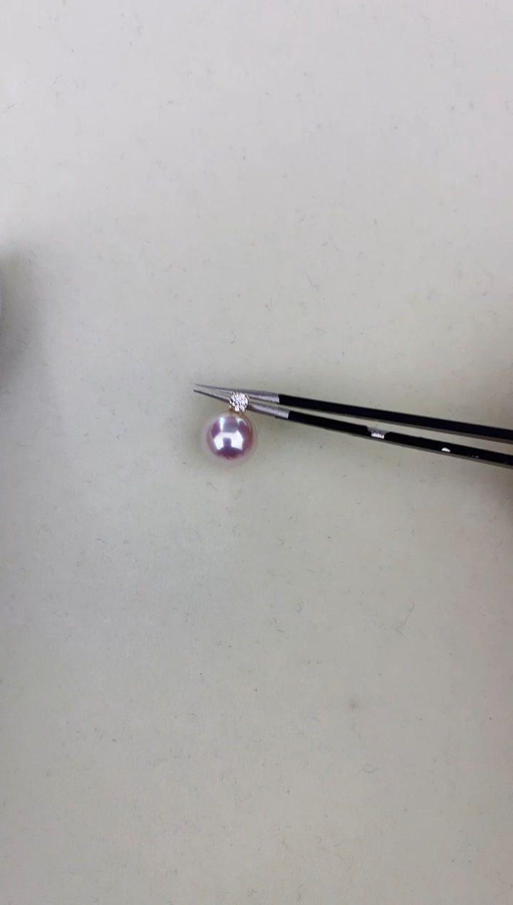 18K金镶嵌海水珍珠DA GD018 吊坠 8-9