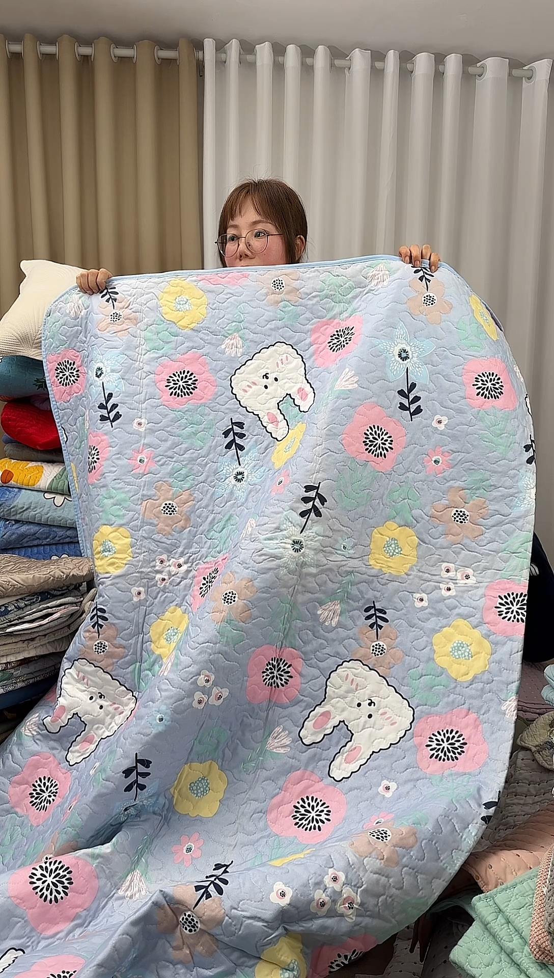 棉棉220*240水洗棉床盖