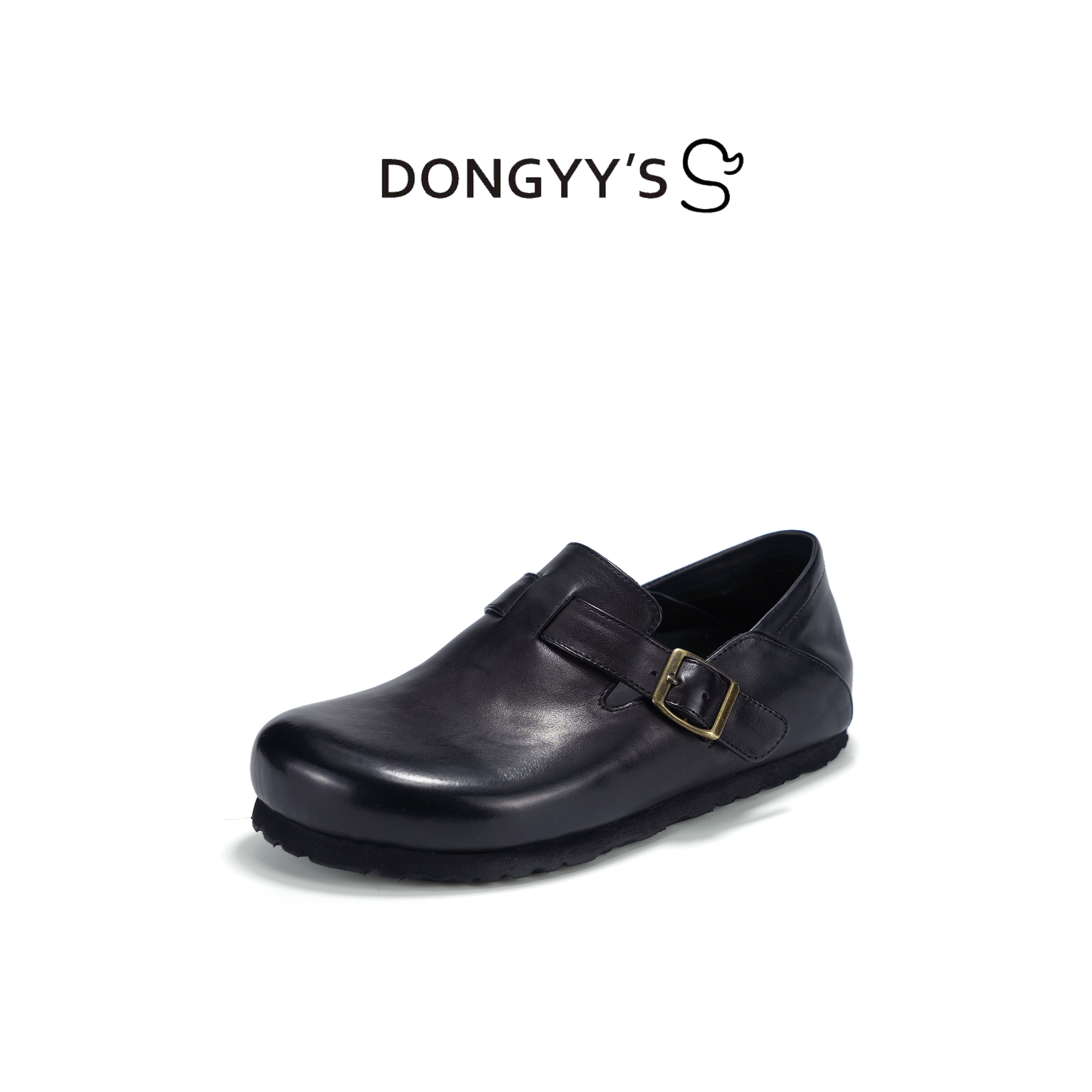 Dongyy's2025年新款黑色经典马皮勃肯百搭舒适简约复古小众鞋