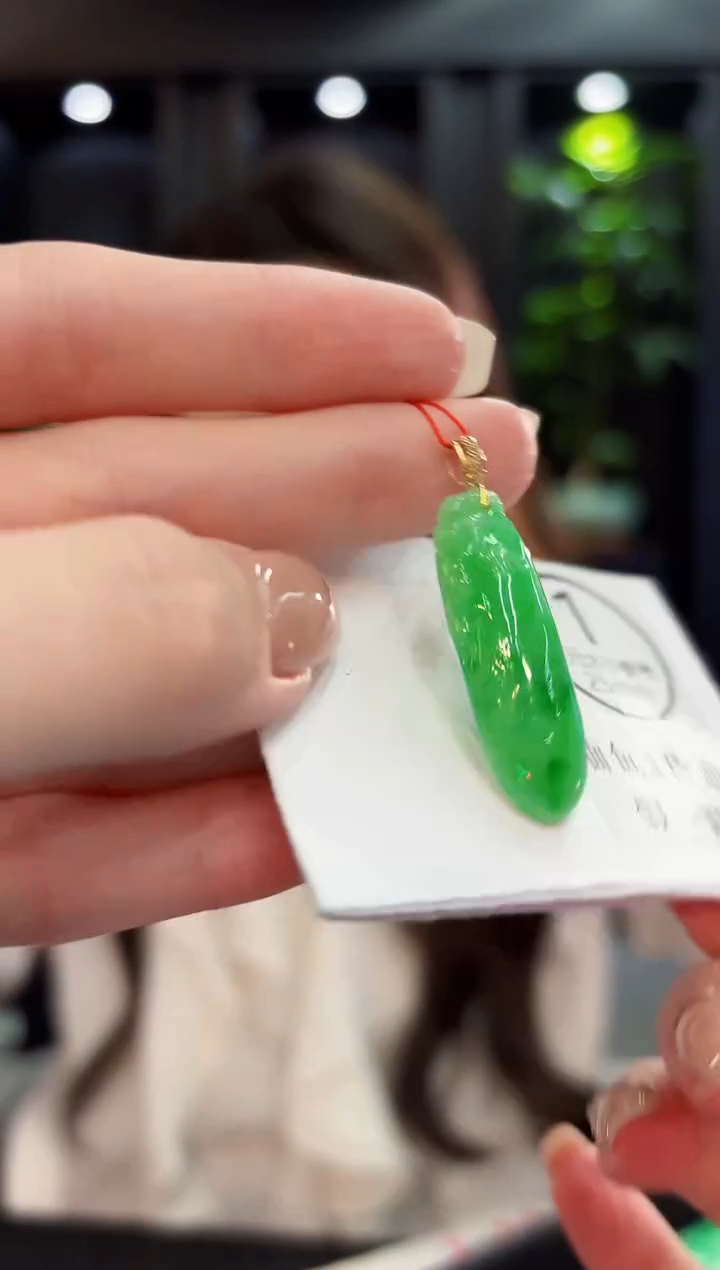 吊坠(不含链)18K金镶嵌翡翠 缅料A货/支持复检/一件