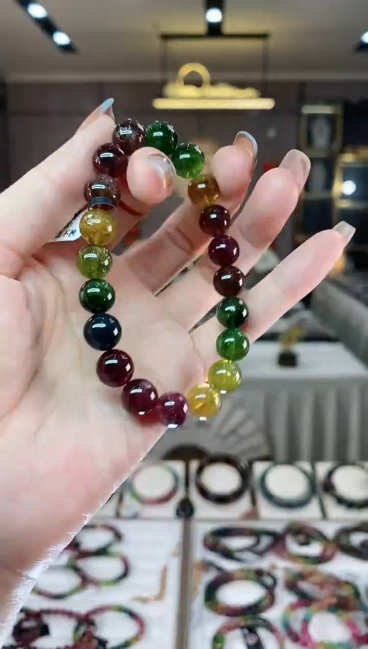 【闪购商品】碧玺单圈手串9mm+未镶嵌一物一证dan
