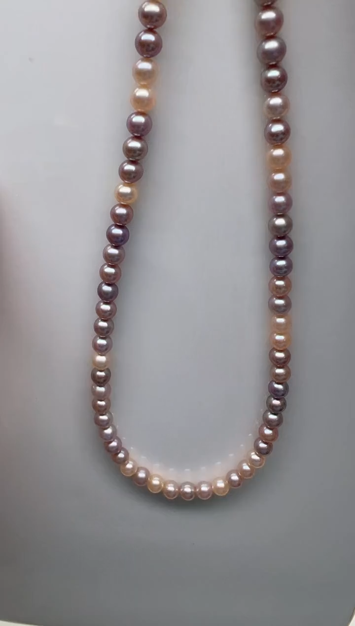 项链未镶嵌淡水珍珠糖果近正圆6mm