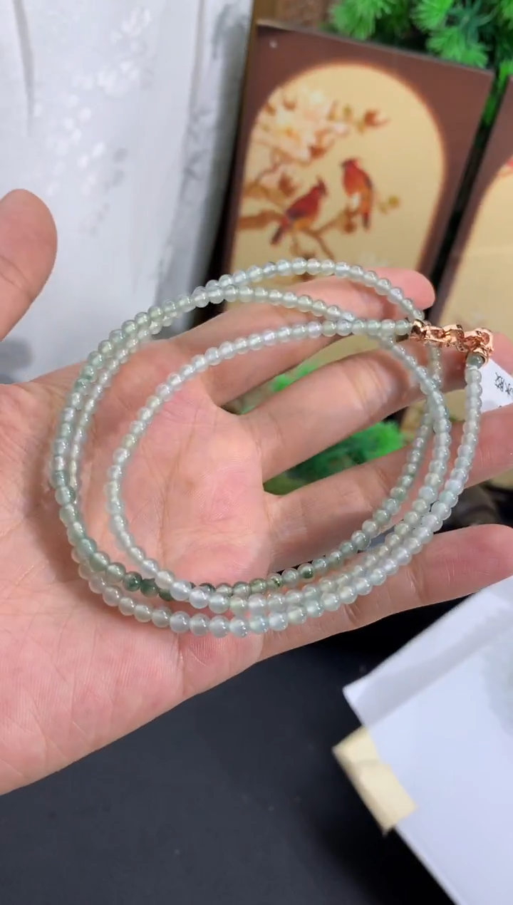 未镶嵌手串翡翠卡3.5mm