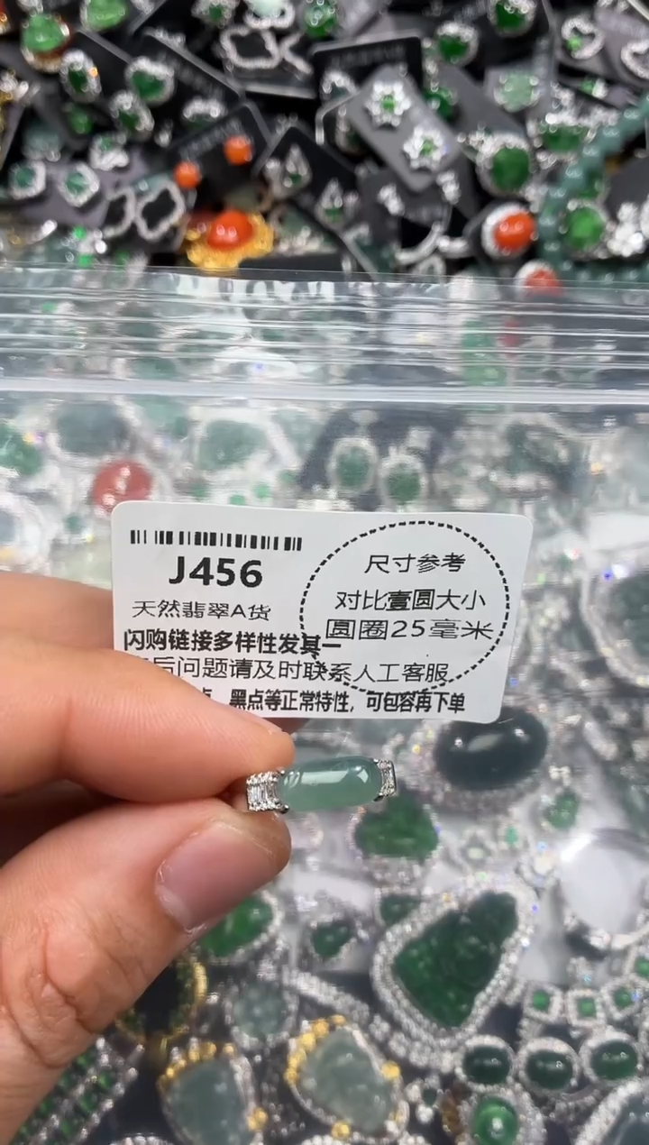 颈饰未镶嵌翡翠J456戒指