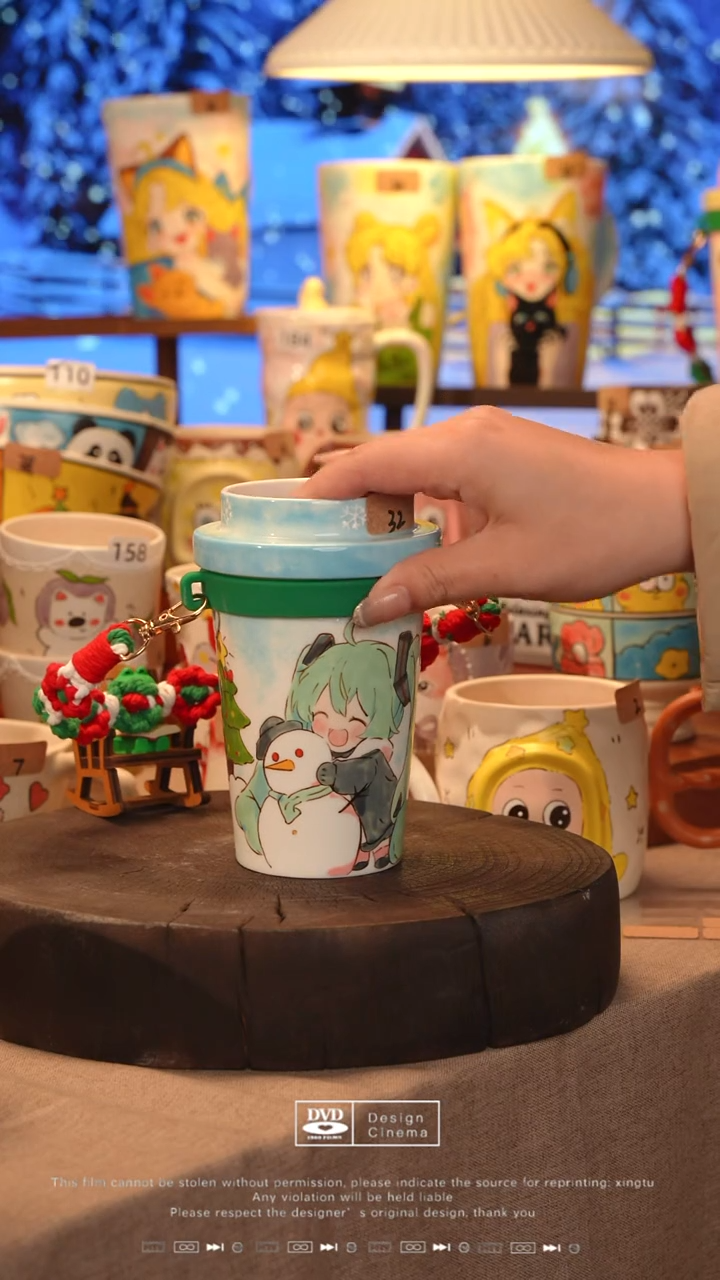 陶瓷032景德镇设计师款高温陶瓷手工手绘