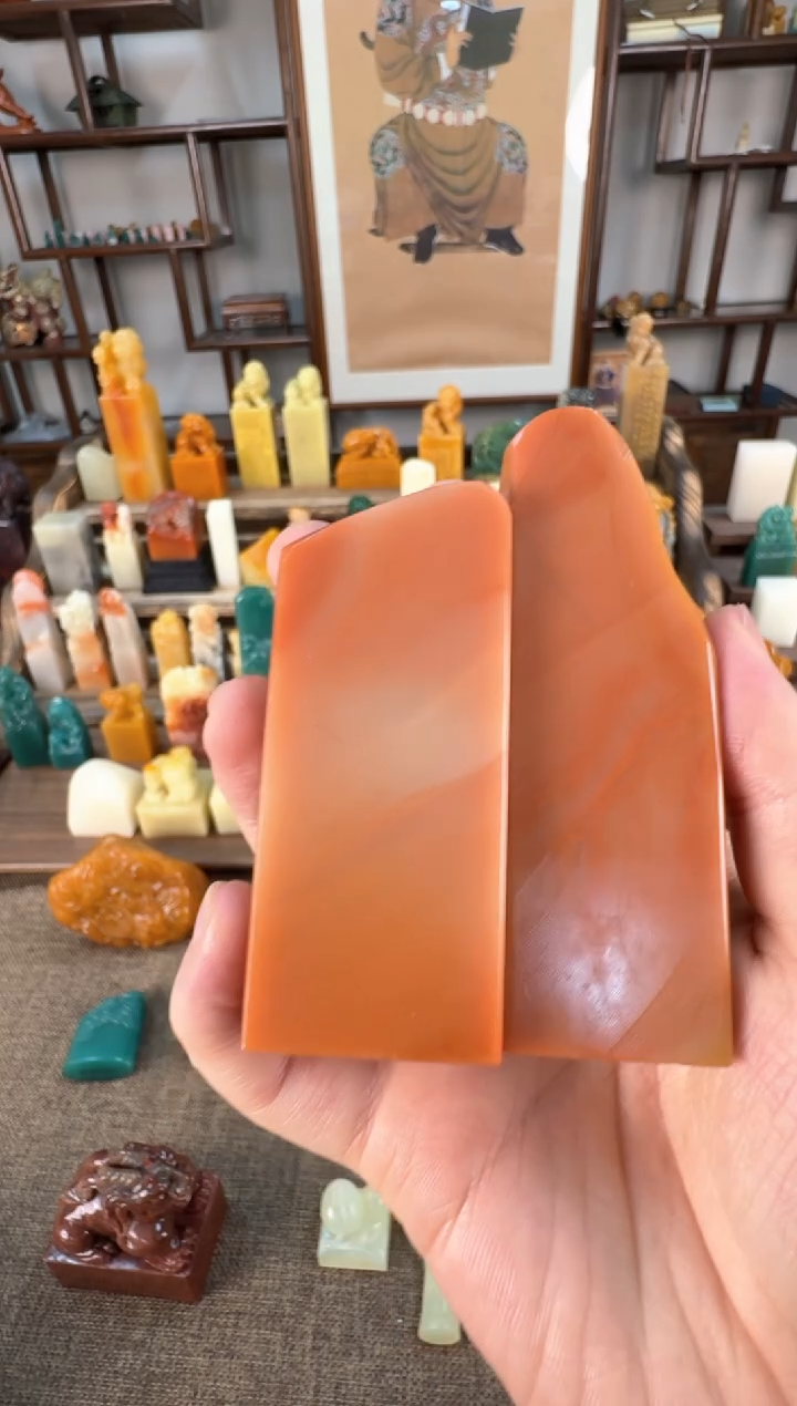 【闪购商品】寿山石印石编号编号A682一对